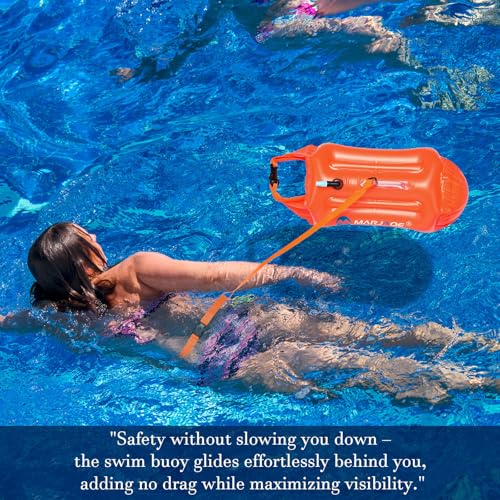 Soulchen 2 Pack Boya de Natación para Agua Abierta, Bolsa Impermeable de Almacenamiento Seco de Alta Visibilidad 20L con Protección a Prueba de Golpes y Asa de Descanso para Triatletas y Kayakistas miniatura 2
