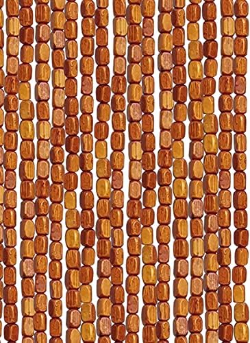 Natural Bamboo Beaded Curtain80 Strands Fly Screen for Doors & Windows Room Divider Custom Size 80x200cm Stylish Home Decor for Doorways & Hallways