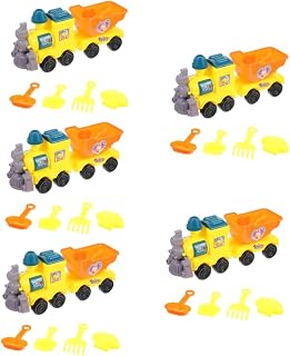 TOYANDONA 5 Conjuntos De Brinquedos De Trem De Praia Brinquedos Infantis Brinquedos De Praia Brinquedos Para Crianças Colher De Areia Pá De Jardim Kit De Ferramentas De Praia Brinquedos De