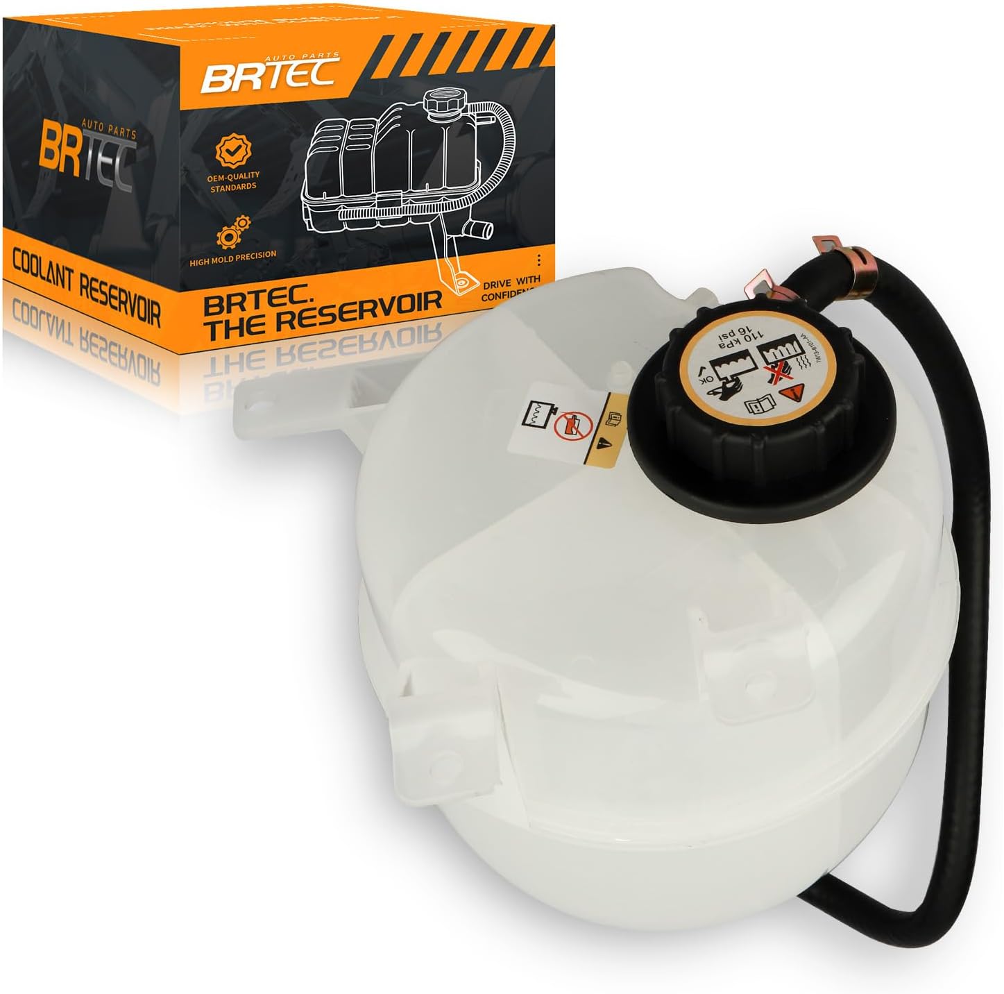 Front Engine Coolant Reservoir Compatible with Ford E-150 Econoline Club Wagon1999-2002, Econoline 1999-2006, E-250 E-350 E-450 E-550 Econoline Club Wagon Super Duty 1997-2007, 603-029
