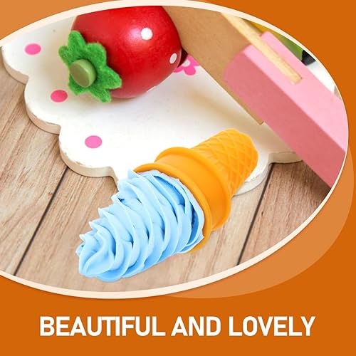Miniatura 9 de Zerodeko Modelos de cono de helado - Conos artificiales para cocina de juegos de simulación, puesta en escena, decoración de fiestas