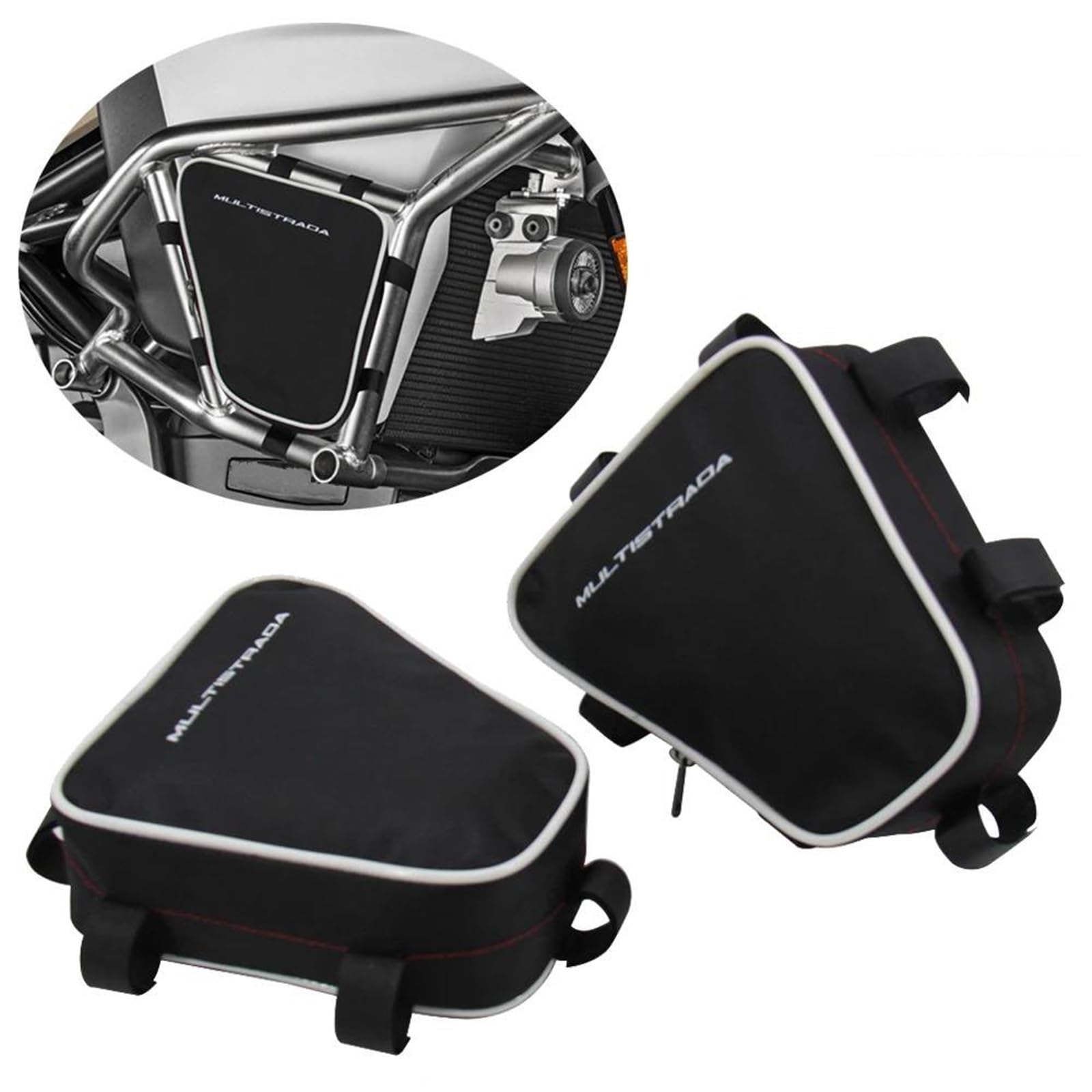 Barre Paramotore per Moto Borsa Impermeabile Borsa per Attrezzi di Riparazione Pacchetto di Stoccaggio Accessori per Ducati Multistrada 1200