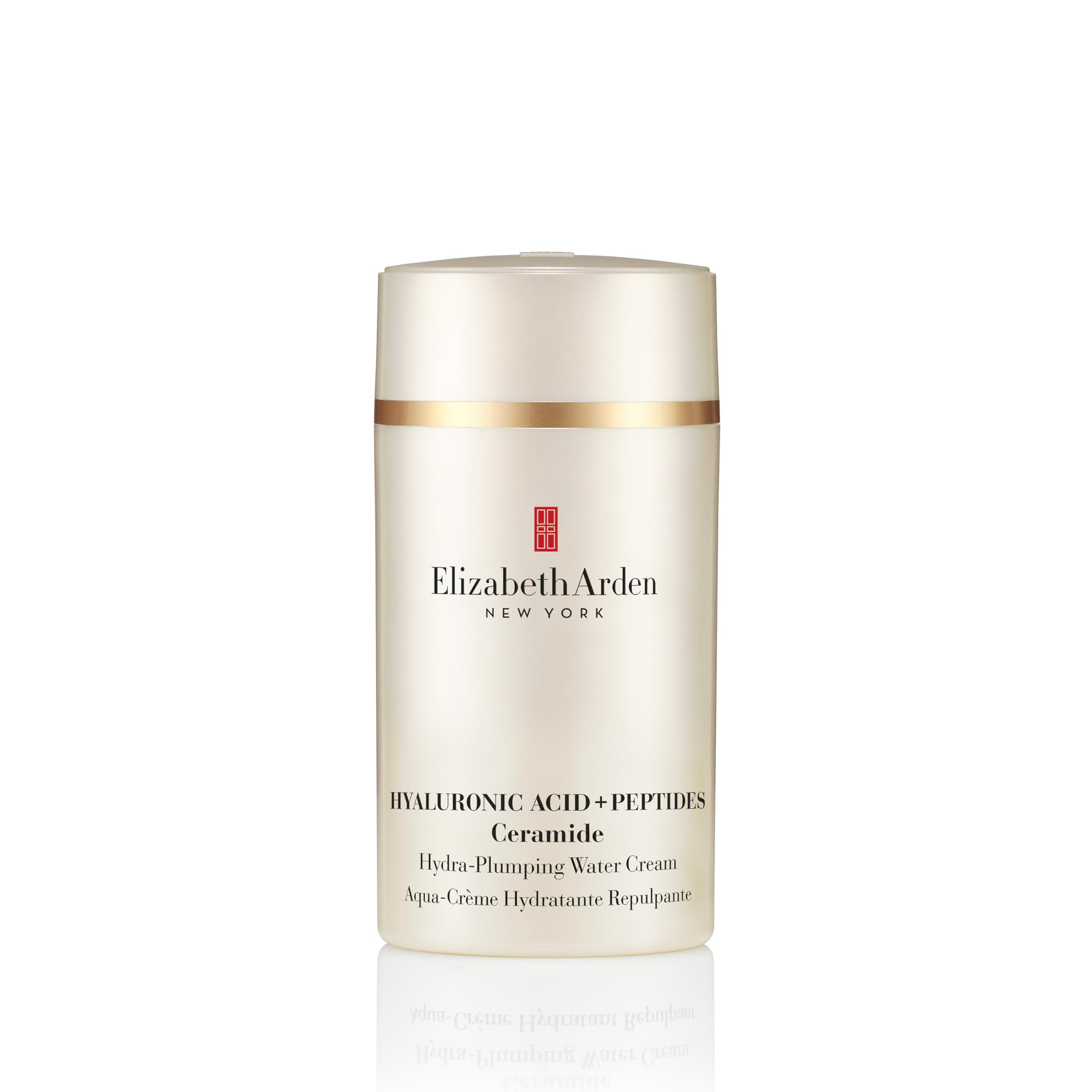 Elizabeth Arden Hyaluronic Acid + Peptides Ceramide Hydra-Plumping Water Cream, Lightweight Gel Texture, Deeply Hydrating + Firming Moisturizer, 1.7 oz