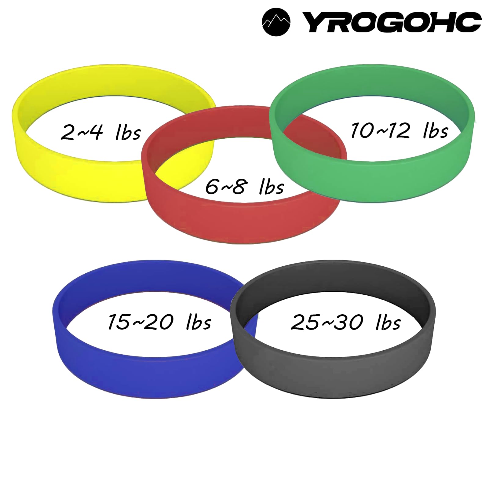 YROGOHC YROGOHC Exercise hand grippers, hand finger strengthener exerciser resistance bands forearm ,hand grip trainer?Strength Training Grip Strengtheners,5pcs for Extensor, Forearm, Hand, and Finger Rehabilitation