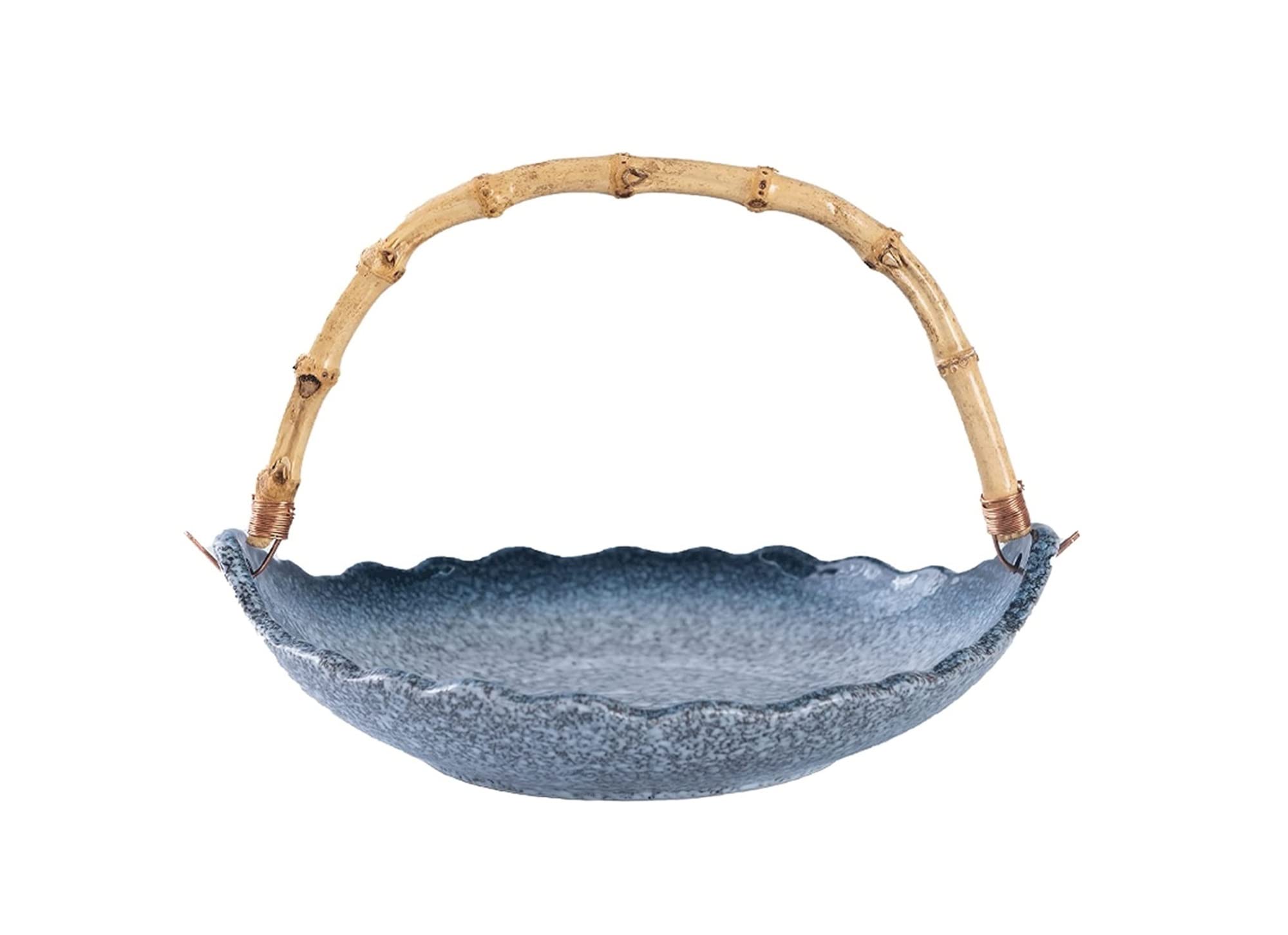 ZTCHSENZT Fruit Bowls Fruit Bowl Fruit Basket - Salad Serving Bowl -Ceramic Fruit Bowl, for Storing & Organizing Vegetables Vegetable,Blue