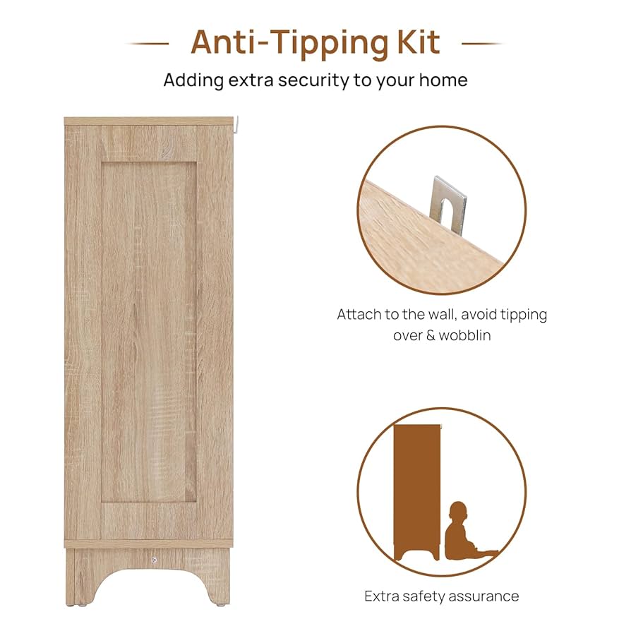 Amazon.co.jp: 籐製引き出しとドア付き収納キャビネット