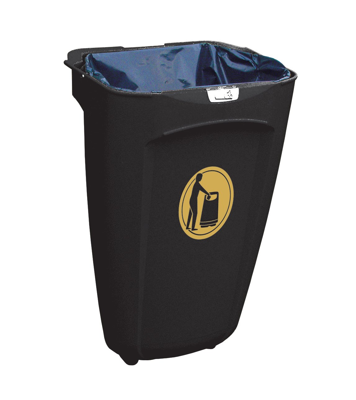 Buy Glasdon Super Trimline 50 Outdoor Litter Bin (Black & Gold) with