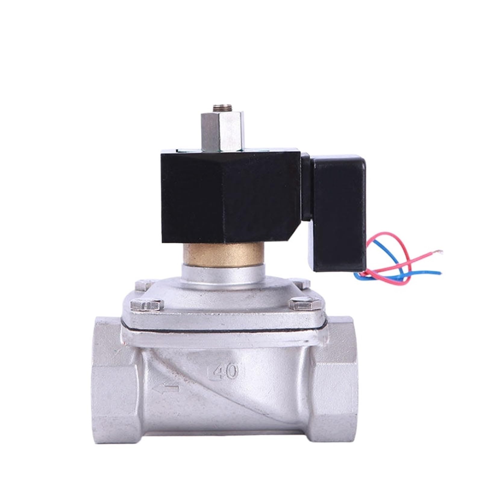 Électrovanne inox 1-1/2 pouces normalement ouverte 220VAC