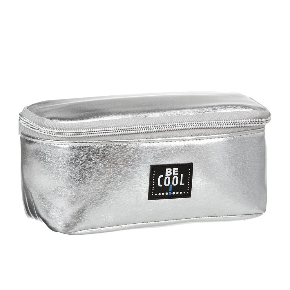 BeCool Borsa refrigerante isolata (piccola, argento) per trucco, cosmetici o medicinali