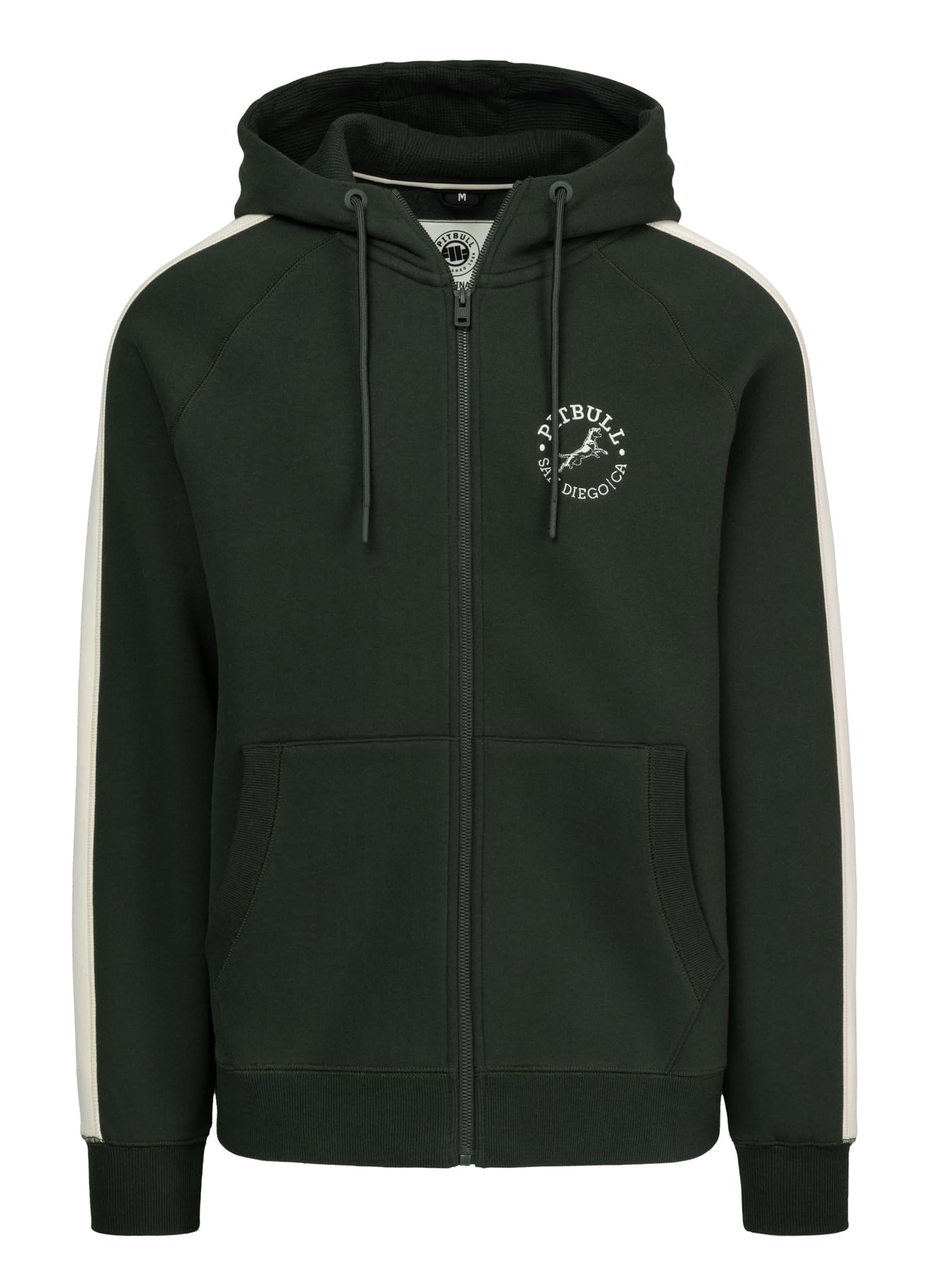 PITBULL Zip Hoodie SAN Diego CA Herren – Männer Kapuzenjacke Sweatjacke Baumwolle Polyester Mix, Regular Fit Trainingsjacke Freizeitjacke Sportjacke mit Taschen, Bequemer Hoodie mit Reißverschluss