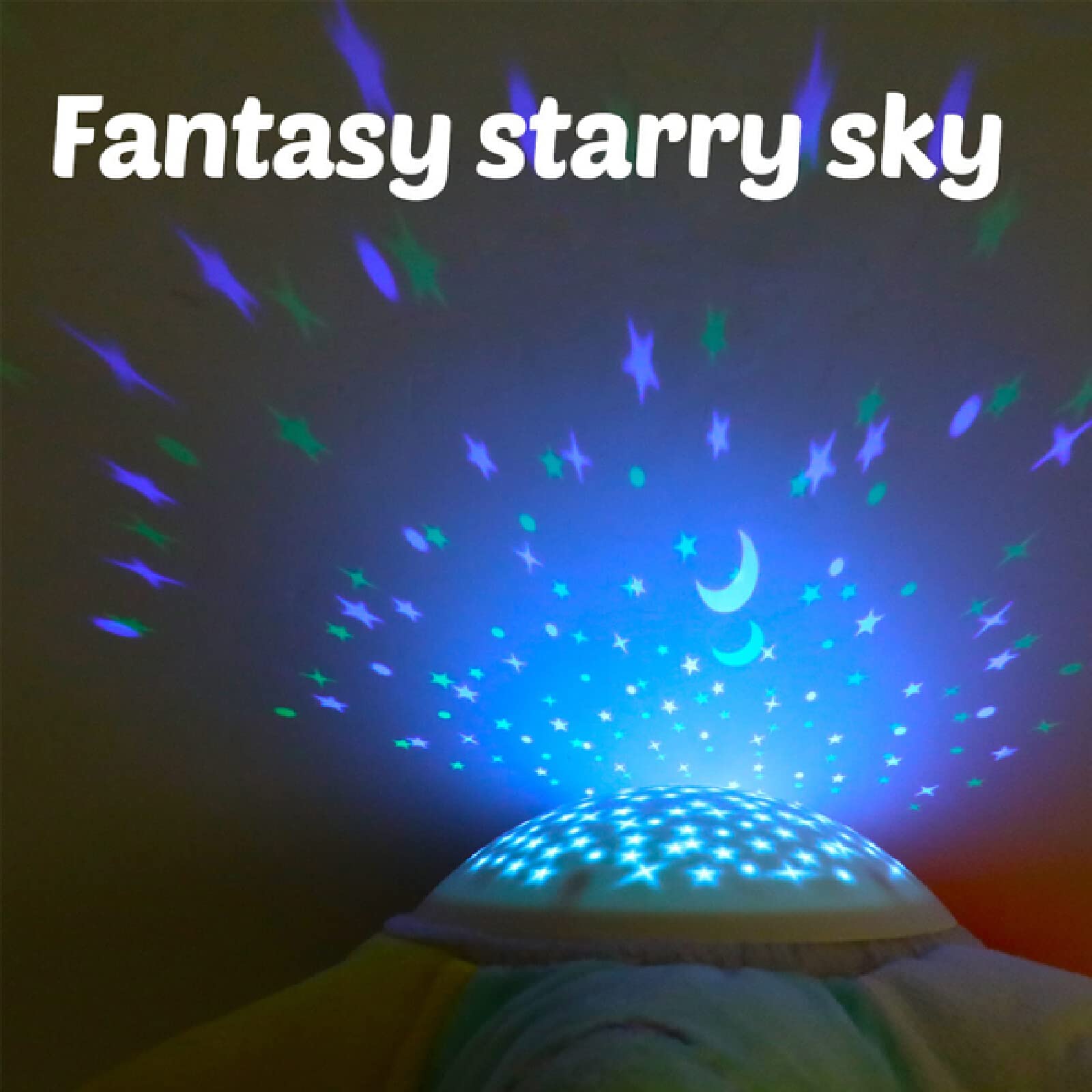 Proyector de estrellas, luz de noche musical, felpa de estrellas para niños y bebés, lámpara de escritorio, lámpara de techo, vía láctea, sueño de los niños, regalo para bebés