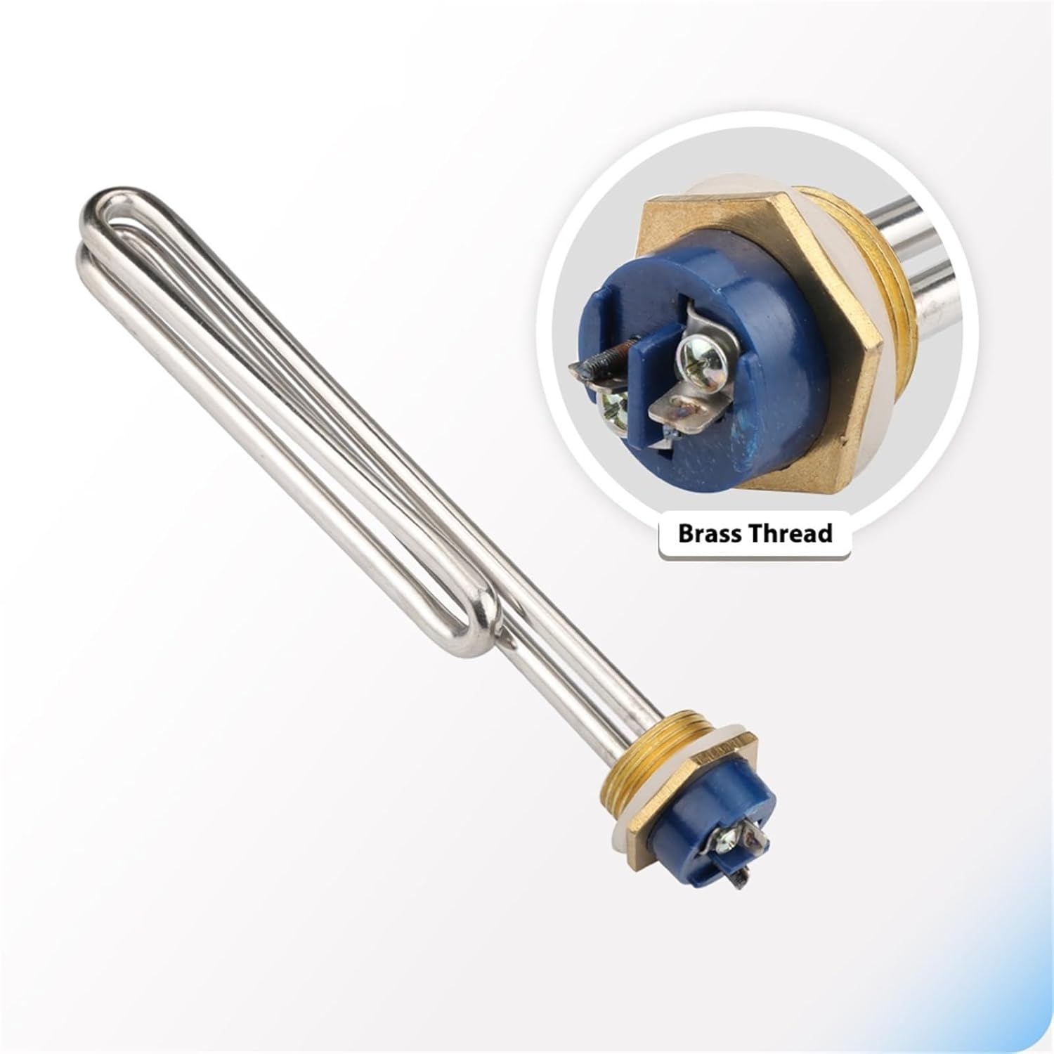 1.5KW 220V Electric Heating Element DN25 1.0" Flange Heater Tubular for Foldback Screw Immersion Resistance Water Heater