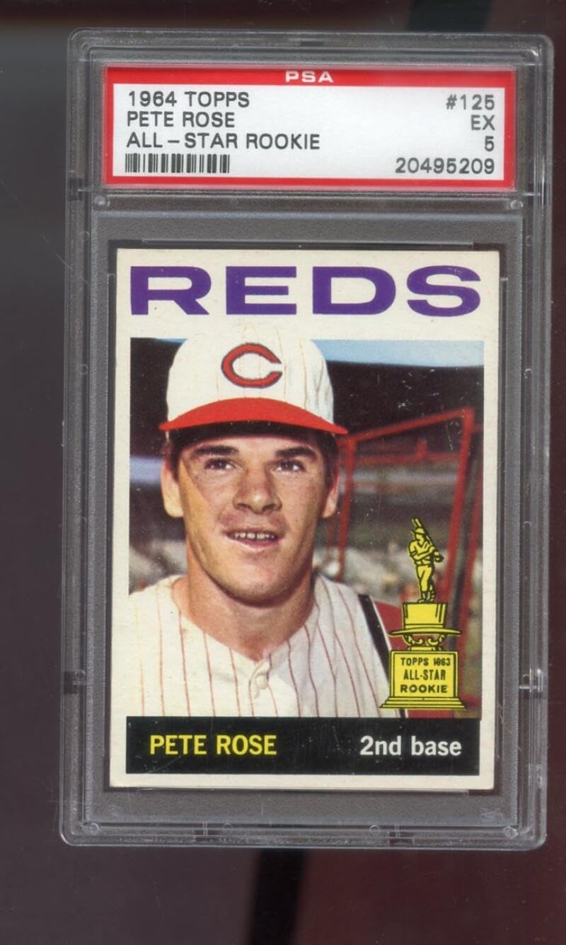 1964 Topps #125 Pete Rose All-Star Rookie PSA 5 Graded Baseball Card MLB Cincinnati Reds