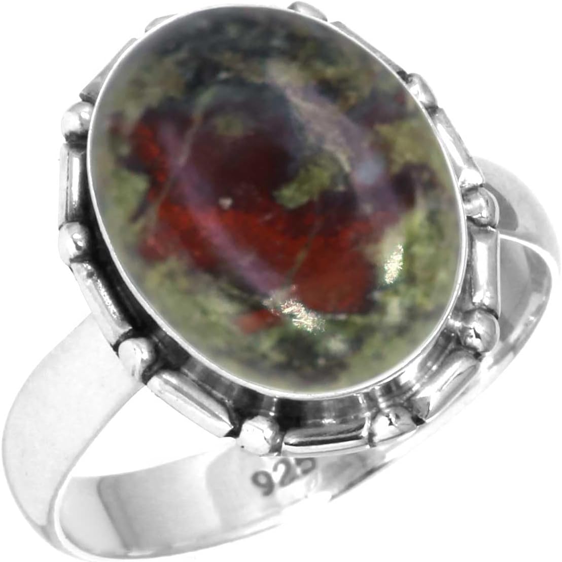 Amber, Tiger Eye, Garnet, Crystal Oval Handmade Ring Genuine 925 Sterling Silver Boho Natural Gemstone Jewelry For Women