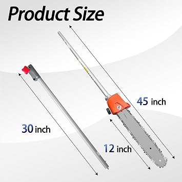 Pole saw Attachment for Attachment Capable String Trimmers Polesaws Powerheads Compatible with Hus 128LD dewalt other most bland model Powerheads Sliver