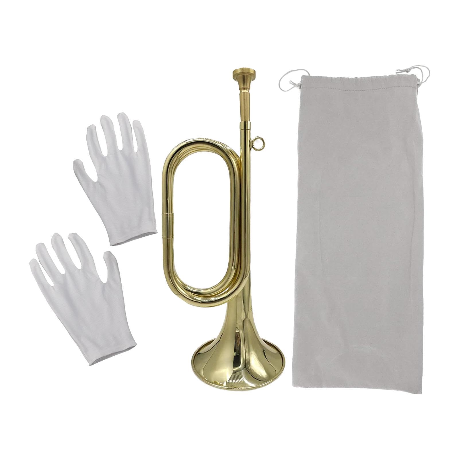 F Fityle Trompeta, instrumento de viento metal, instrumento musical ligero, trompeta de caballería para principiantes, espectáculos, orquesta, niños y, Style a