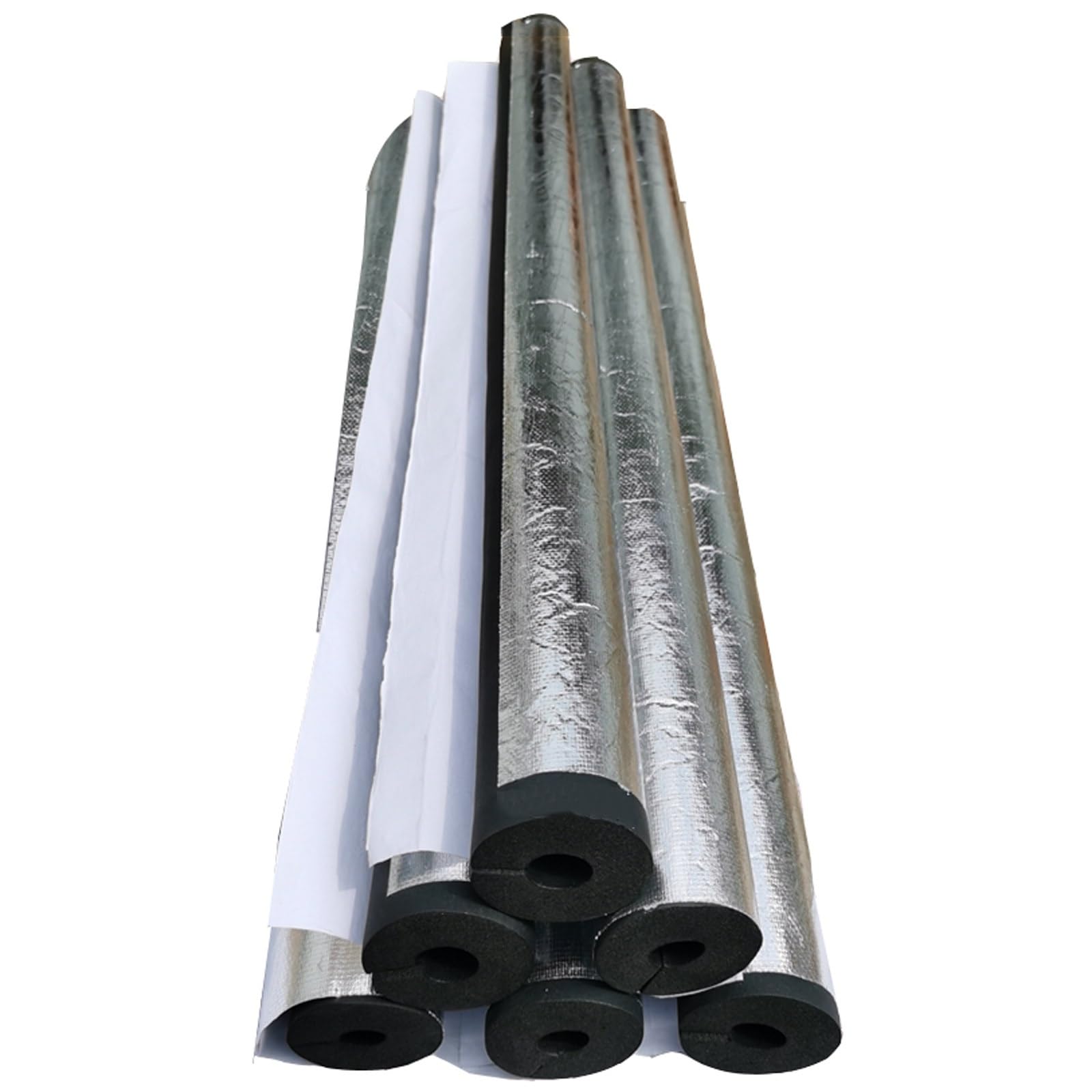 6 Pezzi Isolante per Tubi Acqua, Tubo In Schiuma Isolante per Tubi, Isolante per Tubi In Schiuma Lunghezza 40 cm, Isolante per Tubi Acqua Fredda e Calda(43.0 mm=1-5/7")