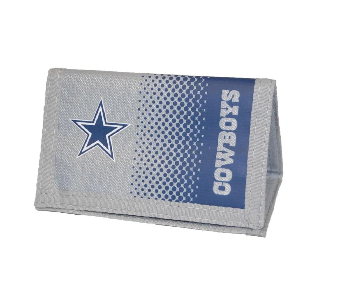 FOCO NFL Dallas Cowboys Blue Adult Unisex American Wallet with Coin Compartment, Polyester Material