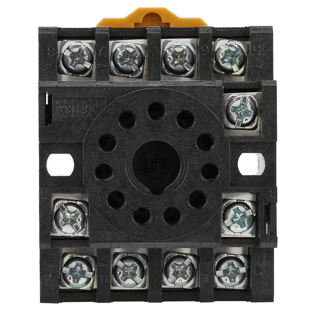PF113A Enchufe de la Base del Relé de Potencia del Zócalo del Soporte del Relé de 11 Pines JQX-10F JTX-2C