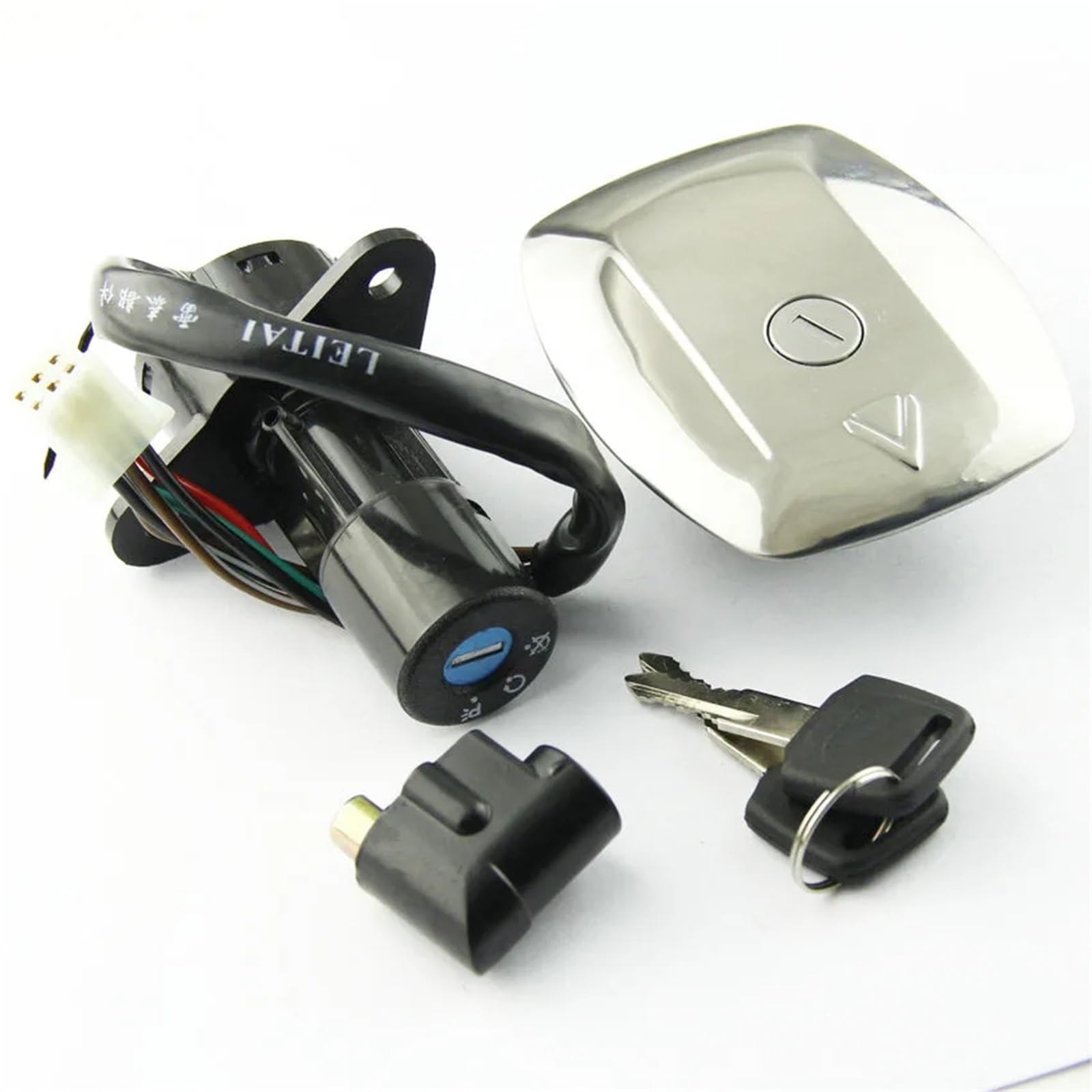 Moto Chiave Accensione Compatibile Con Suzuki Per GS125 1982-2000 Set Di Chiavi Per Interruttore Di Accensione E Avviamento Set Di Interruttori Di Accensione Per Moto Blocco Dell'interruttore