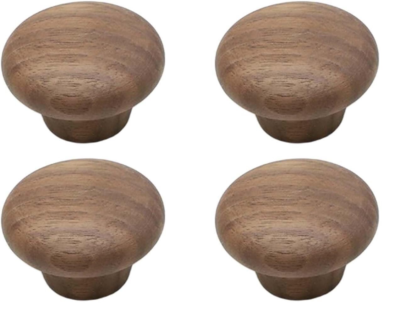 Erere Brown Wood Cabinet Pulls, Drawer Handles For Wardrobe Dresser Kitchen
