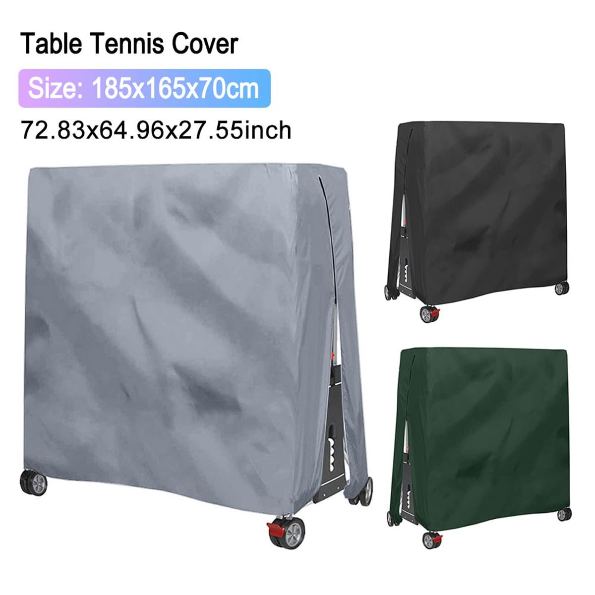Copertura per Tavolo da Ping Pong Impermeabile con Chiusura a Cerniera Laterale, Copertura per Tavolo da Ping Pong Pieghevole in Tessuto Oxford 210d per Interni Ed Esterni