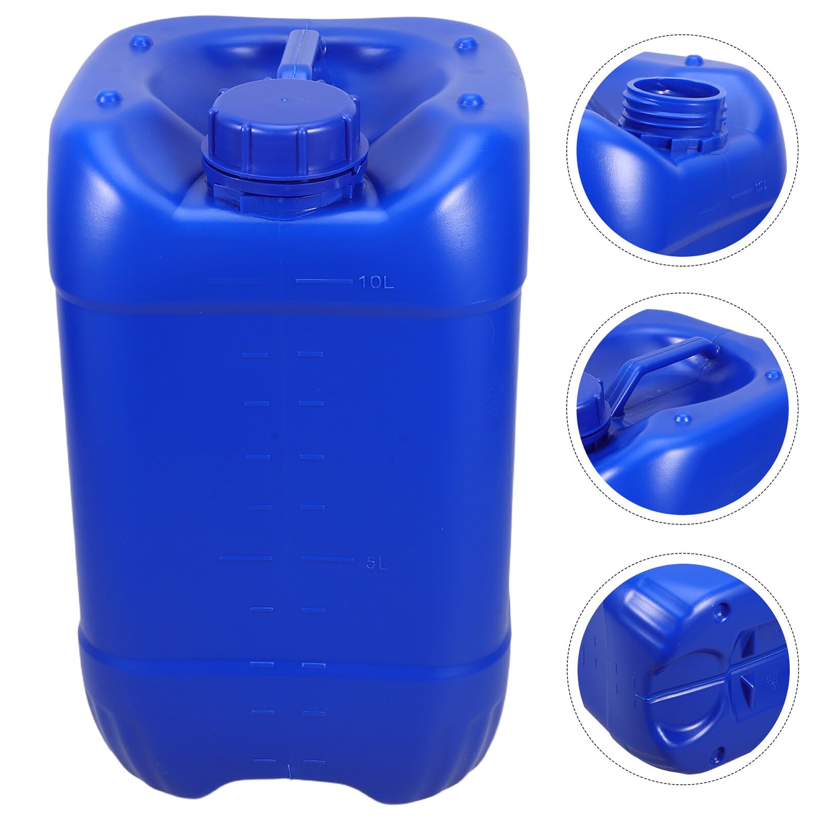 Wiederverwendbarer 10L Wasserbehälter mit Skala Stapelbarer Kunststoffkanister mit Deckel und Griff Sicherer Flüssigkeitsbehälter für Camping Haushalt und Outdoor