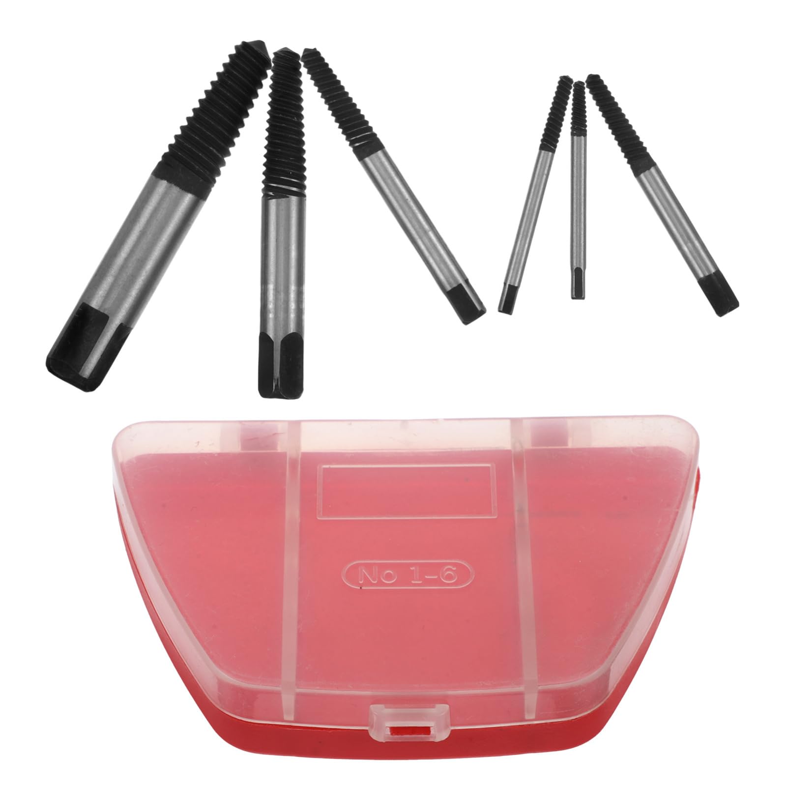Homoyoyo Broken Screw Extractor Tool Set 6pcs Stripped Screw Remover Kit Bolt Remover for Heavy Duty Screw Extracti