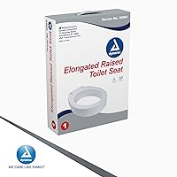 Vista 8 de Dynarex Asiento de inodoro elevado alargado sin brazos, portátil