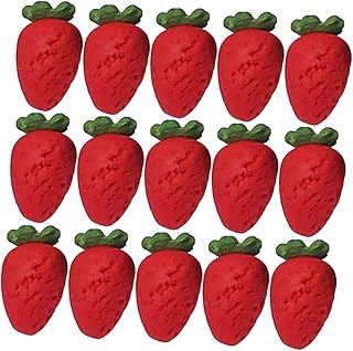 SAFIGLE 20 Peças Frutas Mini Decoração De Morango Falso Foto Adereço Imitação De Mini Morango Falso Mini Morango Acessórios De Casa De Bonecas Mini Simulação Decoração De Morango Casa De