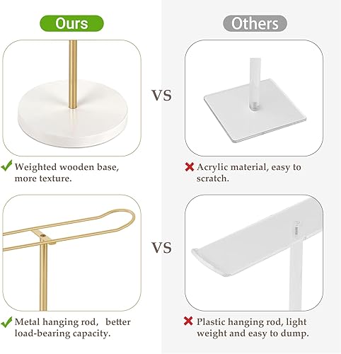 Miniatura 10 de Dahey Soporte para diadema de metal, organizador de aro para el cabello, organizador de accesorios para el cabello, cuerdas para el cabello,