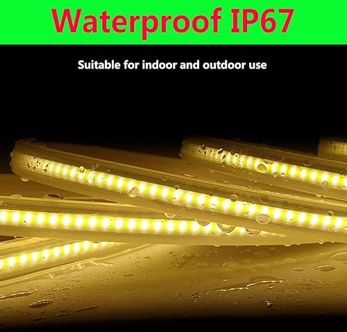Miniatura 6 de SUYOOULIN Tira de luces LED 62 pies623ft AC110-130 V de alta densidad 360 LEDsM COB 68000 LM súper brillante regulable impermeable cuerda de luz LED