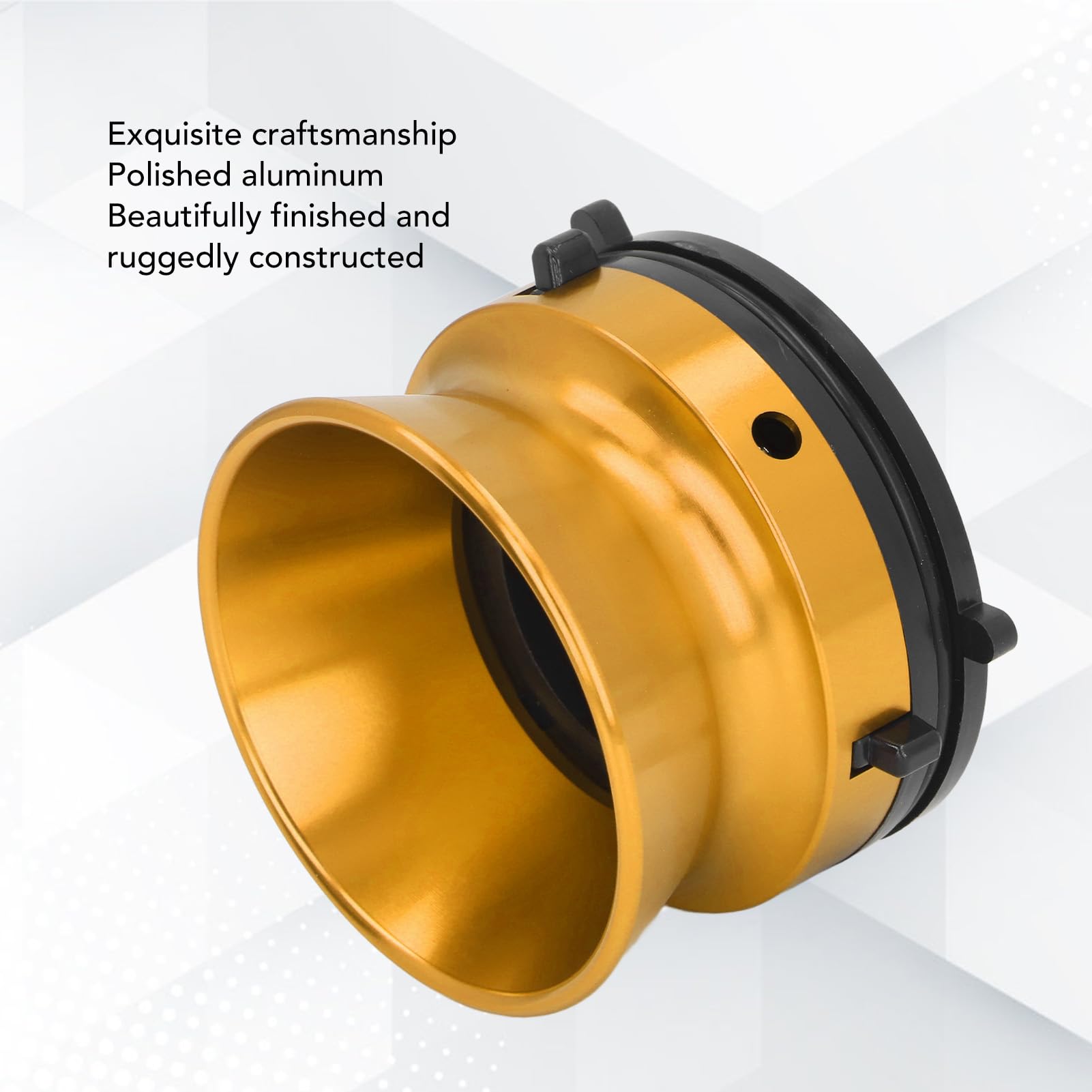 SENECESLI Adattatori Universali per Hub NAB in Alluminio Lucidato da 10 Pollici per Studer, Akai, Set di 2, Facili da Installare, Adatti a Vari Lettori Reel to Reel (GOLD)