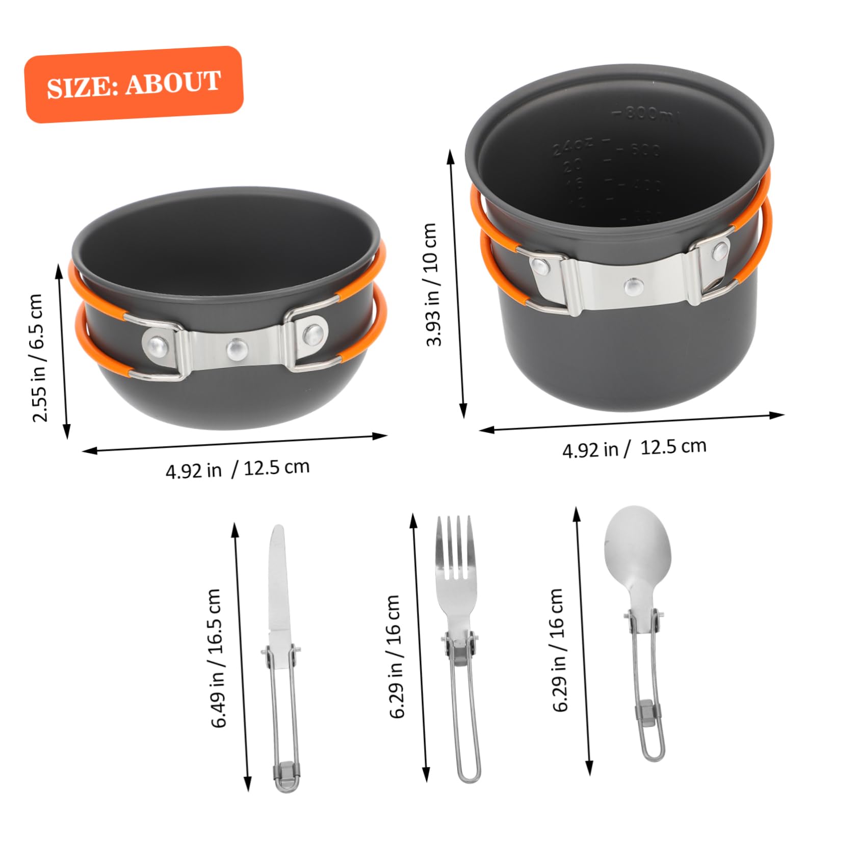 Hemoton Lightweight Portable Camping Cookware 2-Person Outdoor Cooking Set Camping Utensils