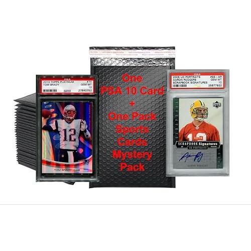 PSA NFL Graded Card Mystery Pack | 1 PSA Graded Football Card + 1 Sealed Pack of Football Cards | Grade 8+ Guaranteed | Contains One Graded Vintage, Rookie, Legend or Current Star |