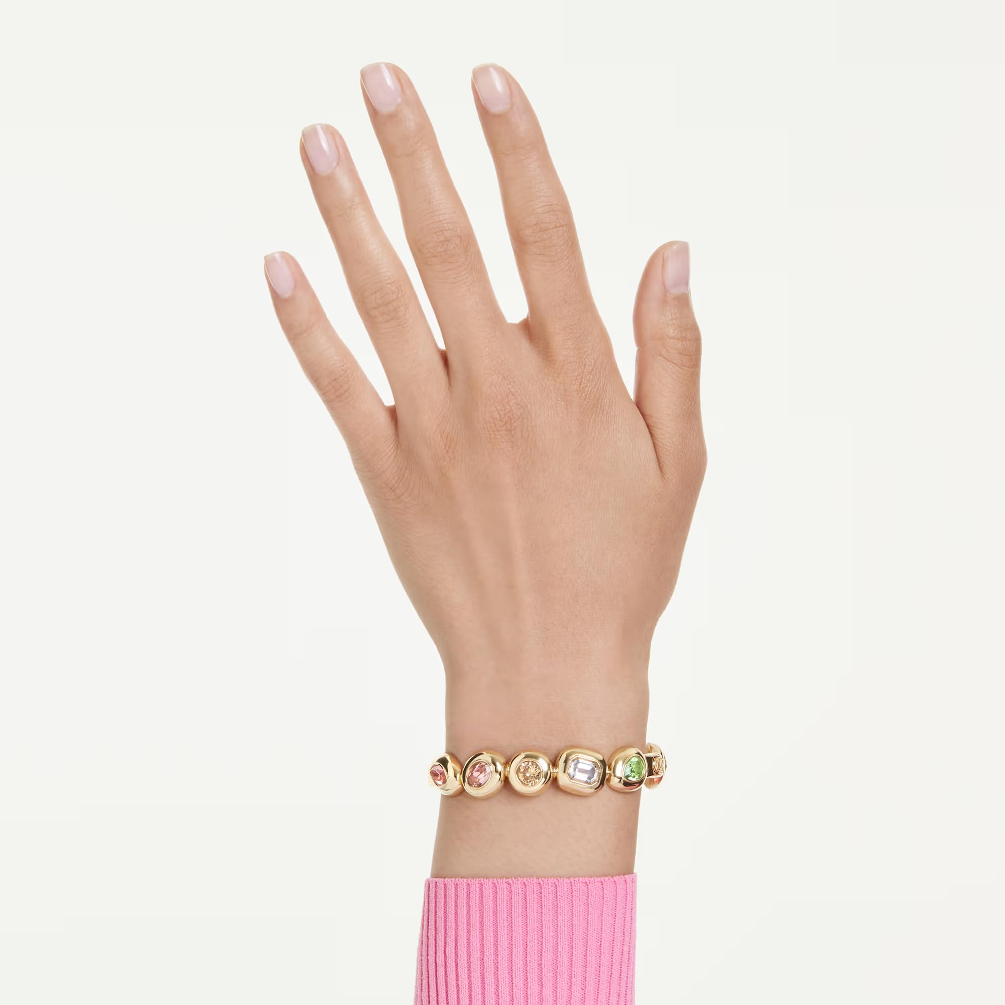 Swarovski Gema Armreif, Unisex, mehrfarbig, vergoldet