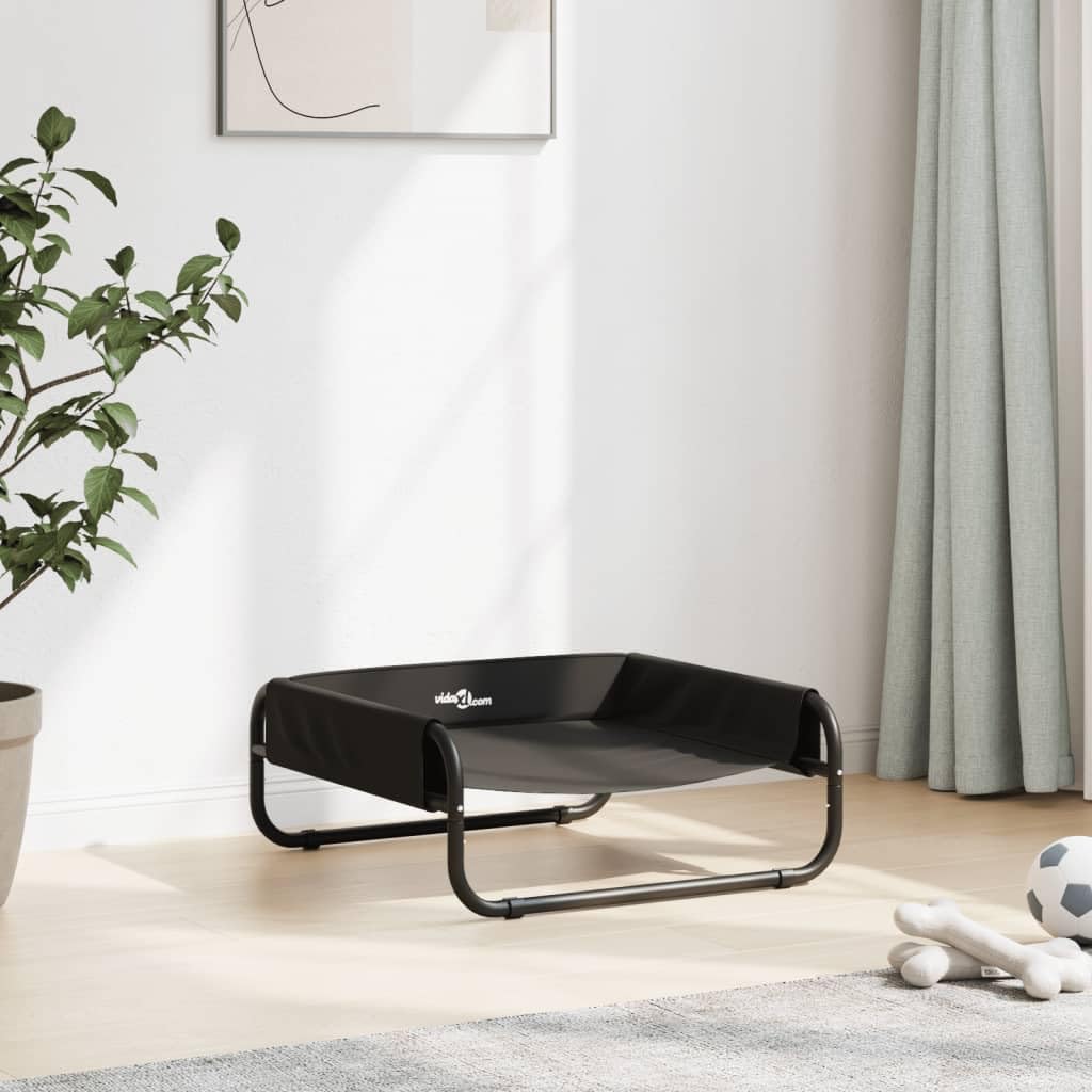 Cuccia rialzata per cani, in tessuto Oxford con telaio in acciaio verniciato a polvere, 57 x 57 x 24 cm, antiscivolo, per cuccioli, cani anziani, in soggiorno, camera da letto e all'aperto