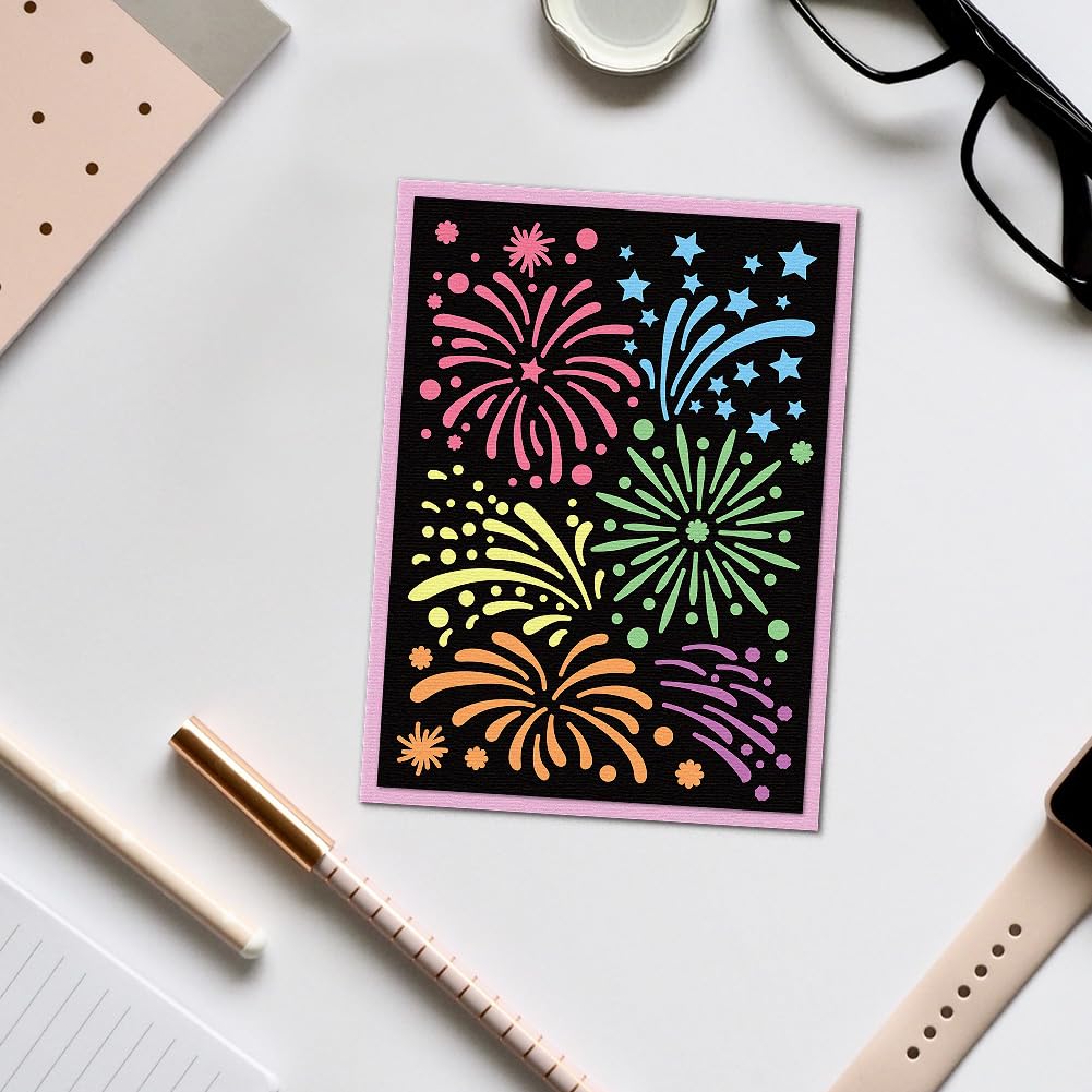 DELORIGIN Fireworks Elements Cutting Dies Card Making Die Stencil Carbon Steel Die Cuts Card Scrapbooking Embossing Template Metal Dies for Cards Paper Craft Making Album Invitation Gift Decor - Image 3