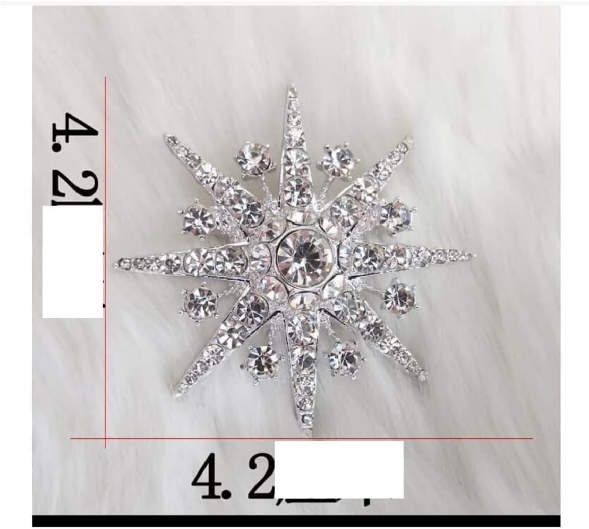 Brooch Elegant Brooch Pins Rhinestone Crystal Brooches Wedding Bridal Gifts Jewelry for Ladies Dress Scarves Shawl Clip Rhinestone