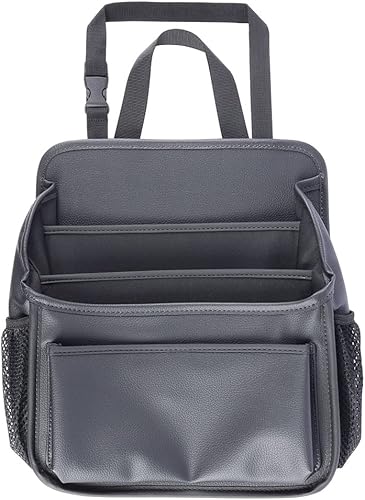 Miniatura 2 de Organizador de asiento delantero para tapicería de automóvil, bolsa de almacenamiento para asiento de pasajero, organizador grande y duradero para
