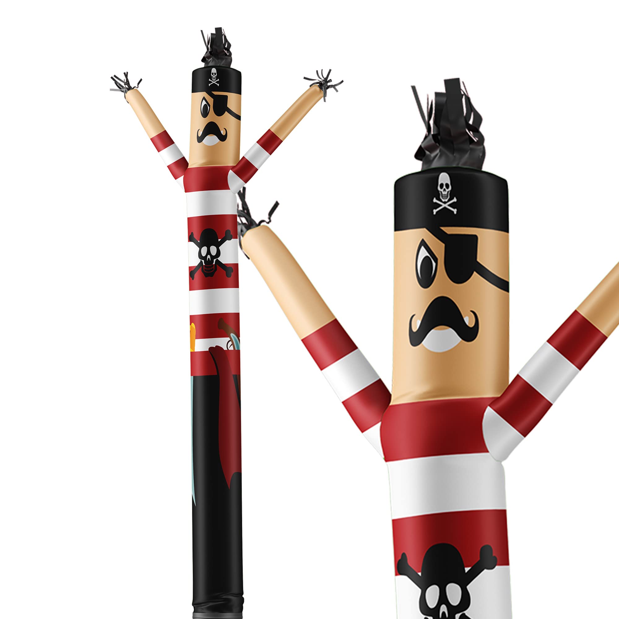 LookOurWay Air Dancers Inflatable Tube Man Attachment - 20 Feet Tall Wacky Waving Inflatable Dancing Tube Guy for Business Promotion (Blower Not Included) - Character Themed - Pirate