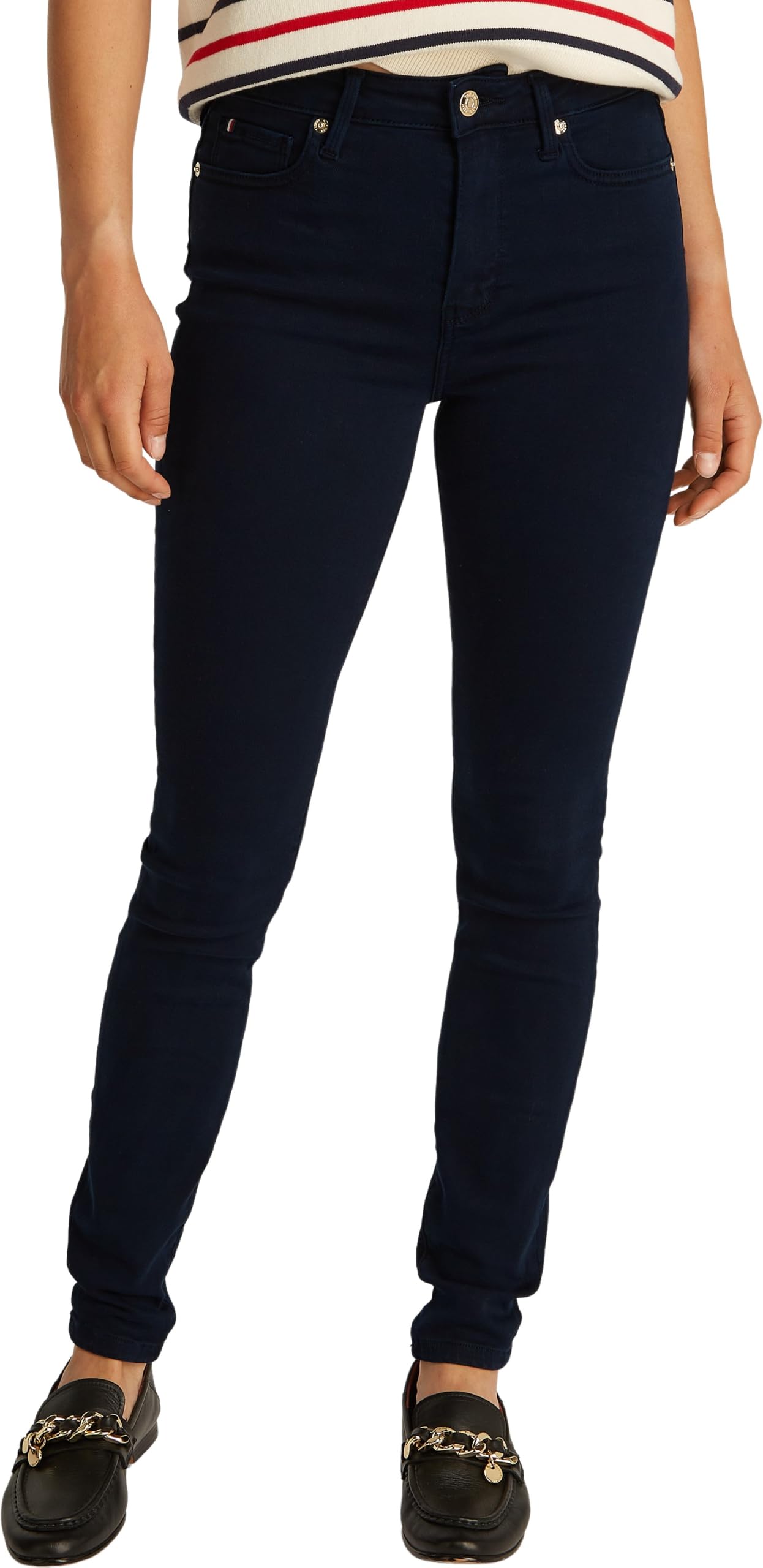 Tommy Hilfiger Damen Jeans Hose Como Skinny Mid Rise, Blau (Dark Night Navy), 25W/32L