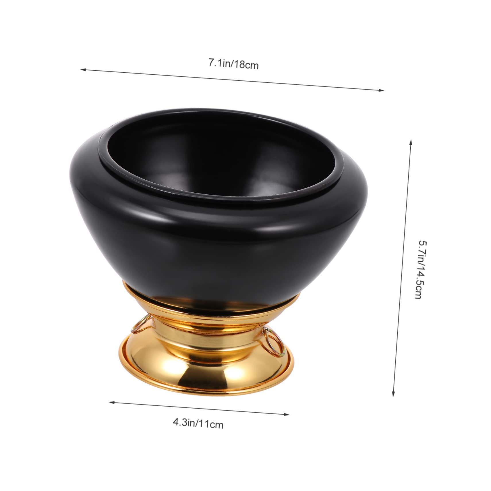 Holibanna 1pc Black Meditation Singing Bowl Sound Bowl for Yoga and Home Decor Polished Design for Calmness present for Yoga Enthusiasts Craftsmanship