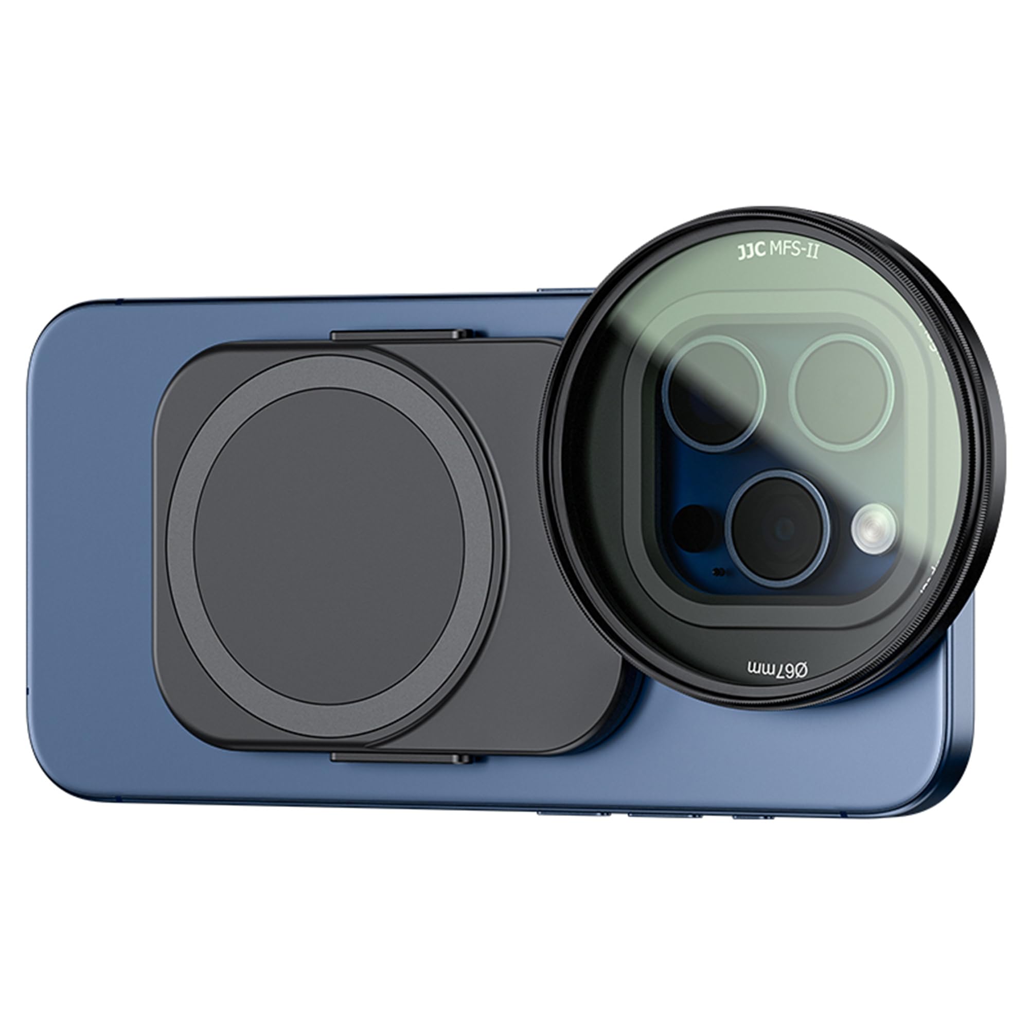 JJC, Adattatore magnetico per filtro del telefono, per iPhone 16 15 14 Pro Pro Max Plus, montaggio filtro 67 mm, supporto attacco Magsafe e supporto treppiede tramite