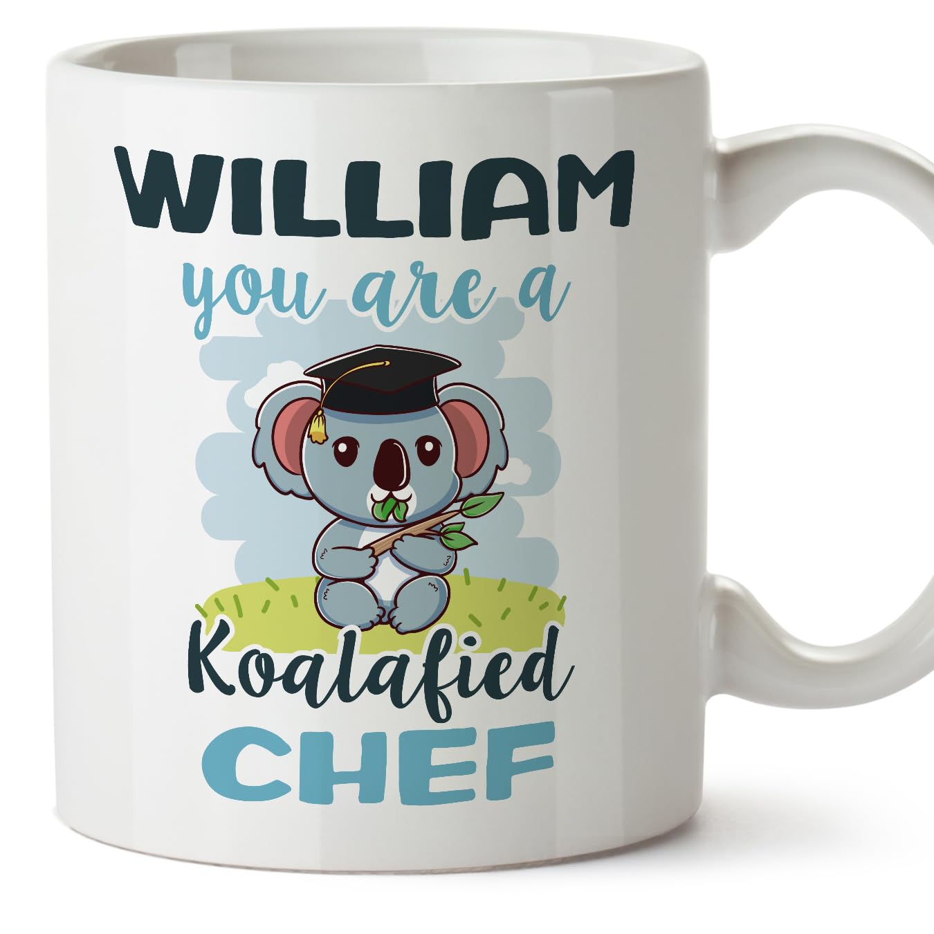 MUGFFINS Personalised Mug for Chef man - in English - Custom Koalafied - Funny Custom Gift for Colleagues - Ceramic 11oz Mug โ image 1