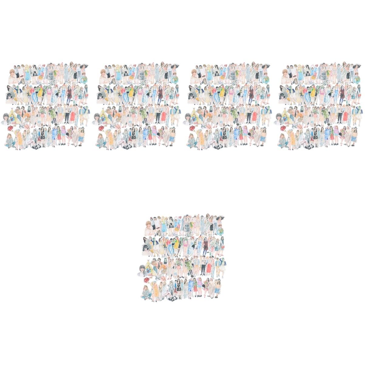 OSALADI 5 Ensembles Autocollants De Scrapbooking Décorations De Journal pour Filles Stickers De Qualité Parfaits pour Personnaliser Vos Albums Et Carnets Accessoires De 216 Pièces * 5