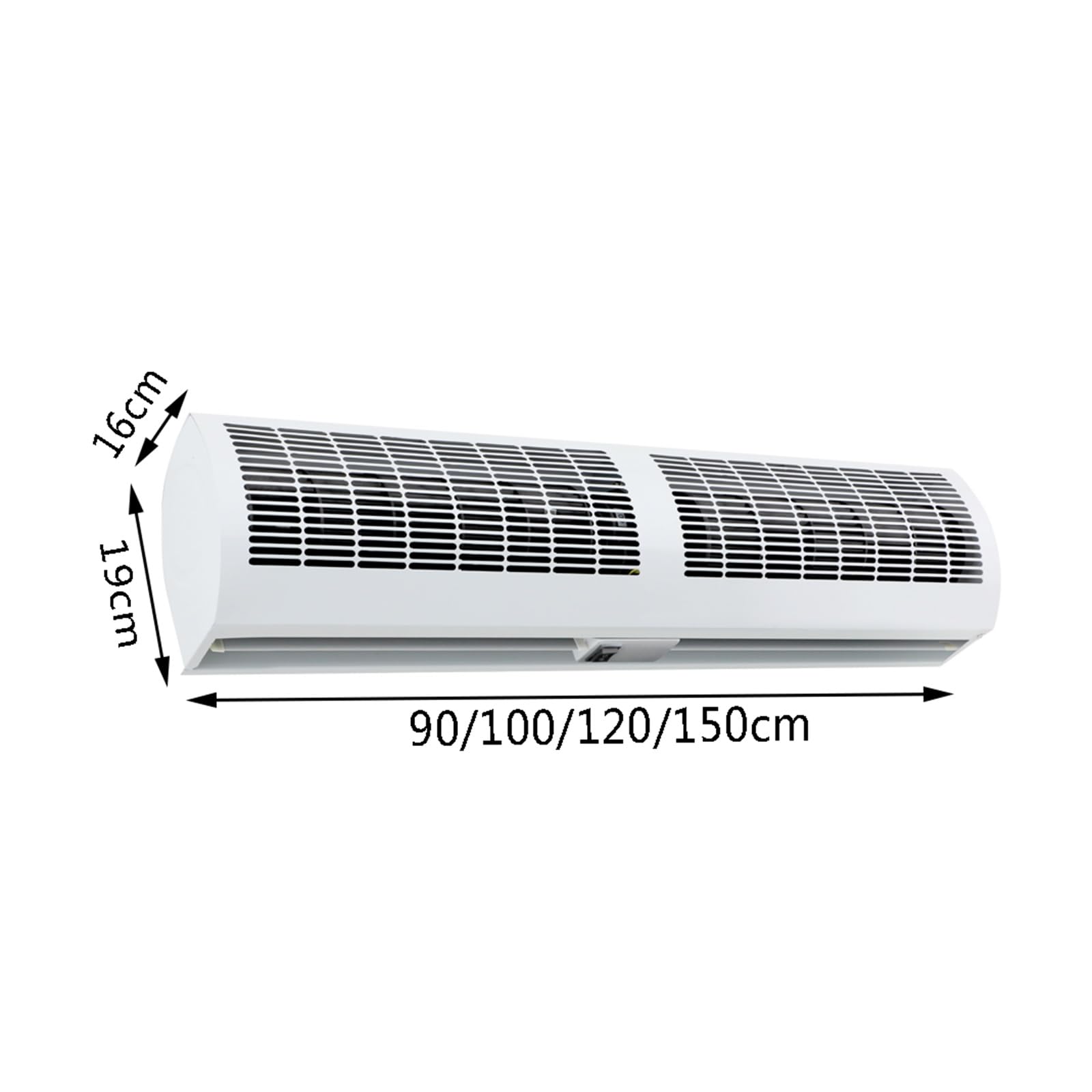Barriera D'aria A Doppia Velocità, Angolo Del Vento Regolabile, Telecomando Incluso, Barriera D'aria Silenziosa Montata A Parete, Uso Commerciale/domestico (Size : 100cm/40in)