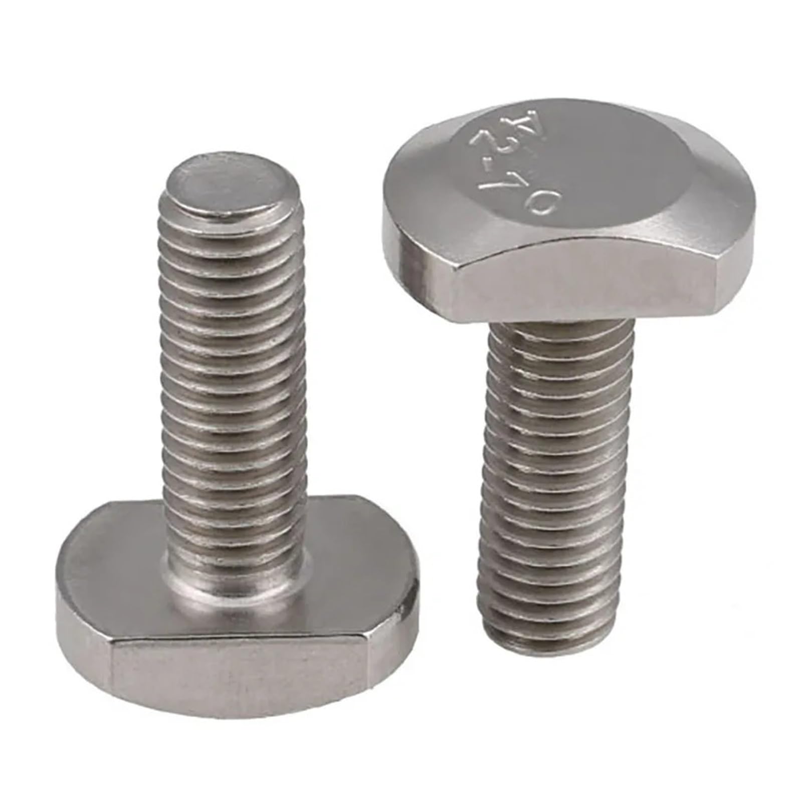 Nakrętki z rowkiem teowym, Śruby z rowkiem T ze stali nierdzewnej 304, srebrne, M5, M6, M8, M10, M12, 12-70 mm(M12x701pcs)