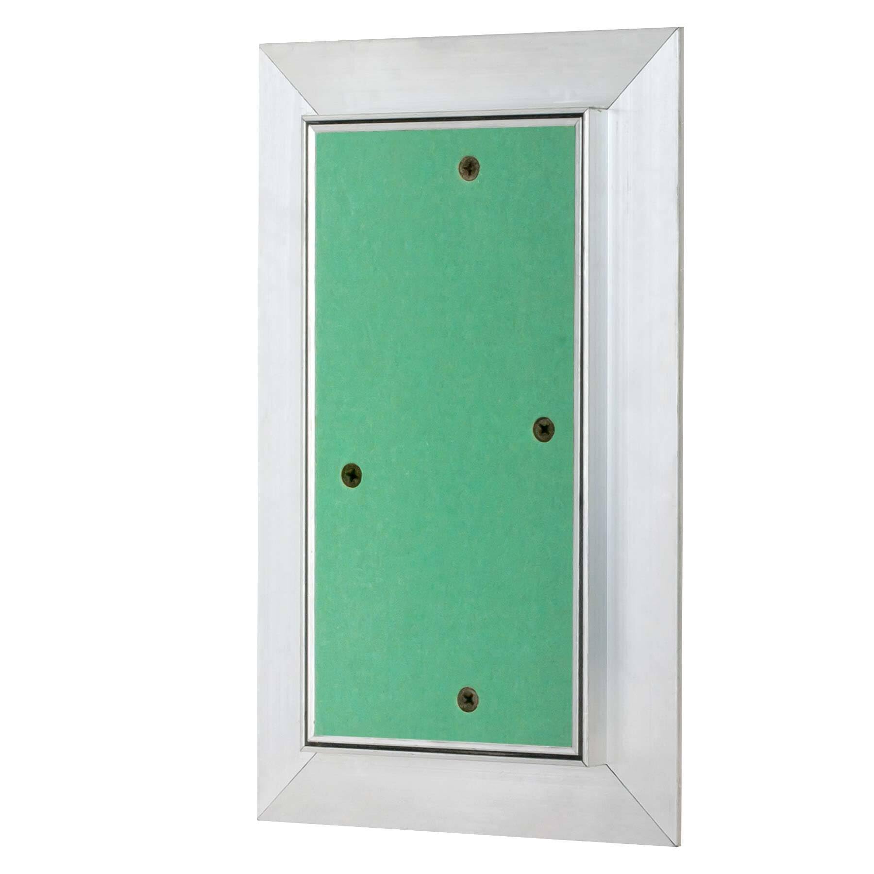Revisionsklappe Trockenbau 100 x 200 mm – Revisionstür - Wartungsklappe mit 12,5 mm imprägnierter GK-Einlage und Druckverschluss – aus korrosionsbeständigem Aluminium – befliesbar – MW multi werkzeug