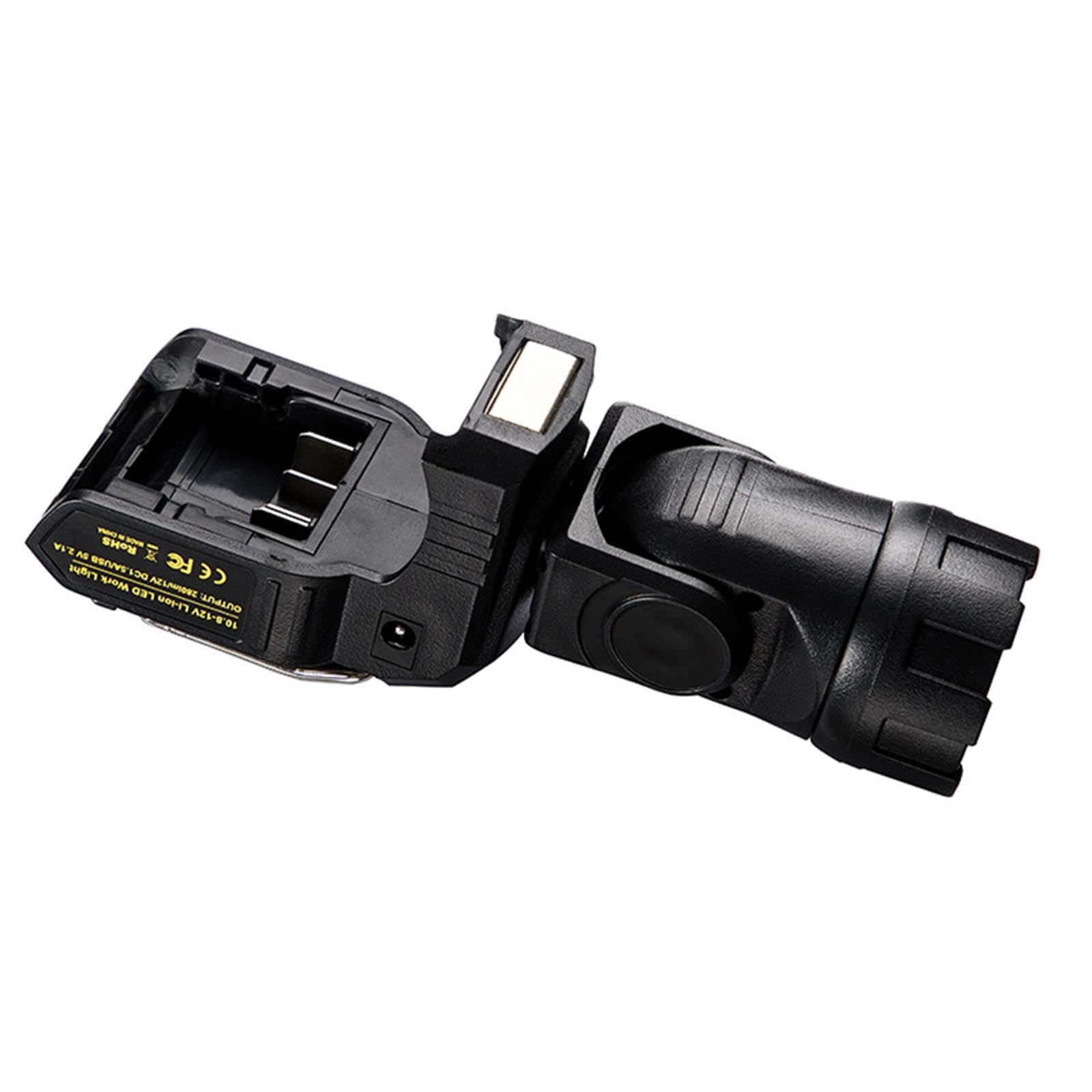 ZEZEFUFU Latarka 12 V ręczna lampa robocza LED do DeWalt 12 V MAX akumulator litowo-jonowy, 280 lm reflektor LED na zewnątrz oświetlenie miejsca pracy